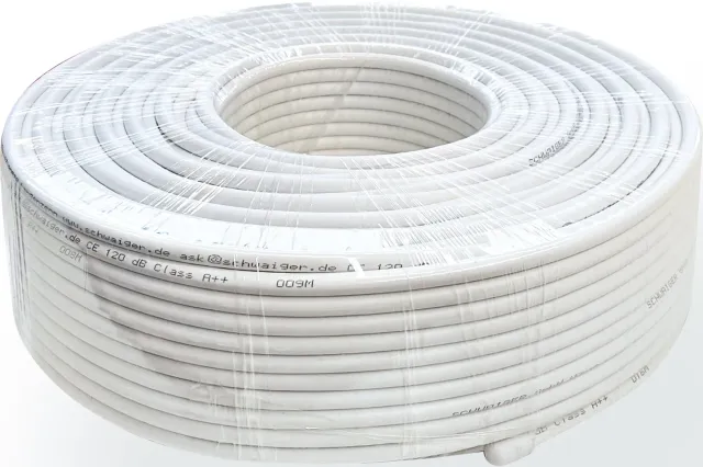 SCHWAIGER Cavo Coassiale 120 dB Bobina 100 m per SAT Antenna