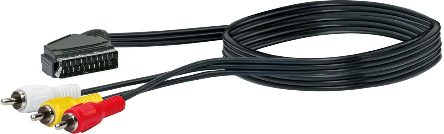 SCHWAIGER cavo adattatore SCART CINCH stereo