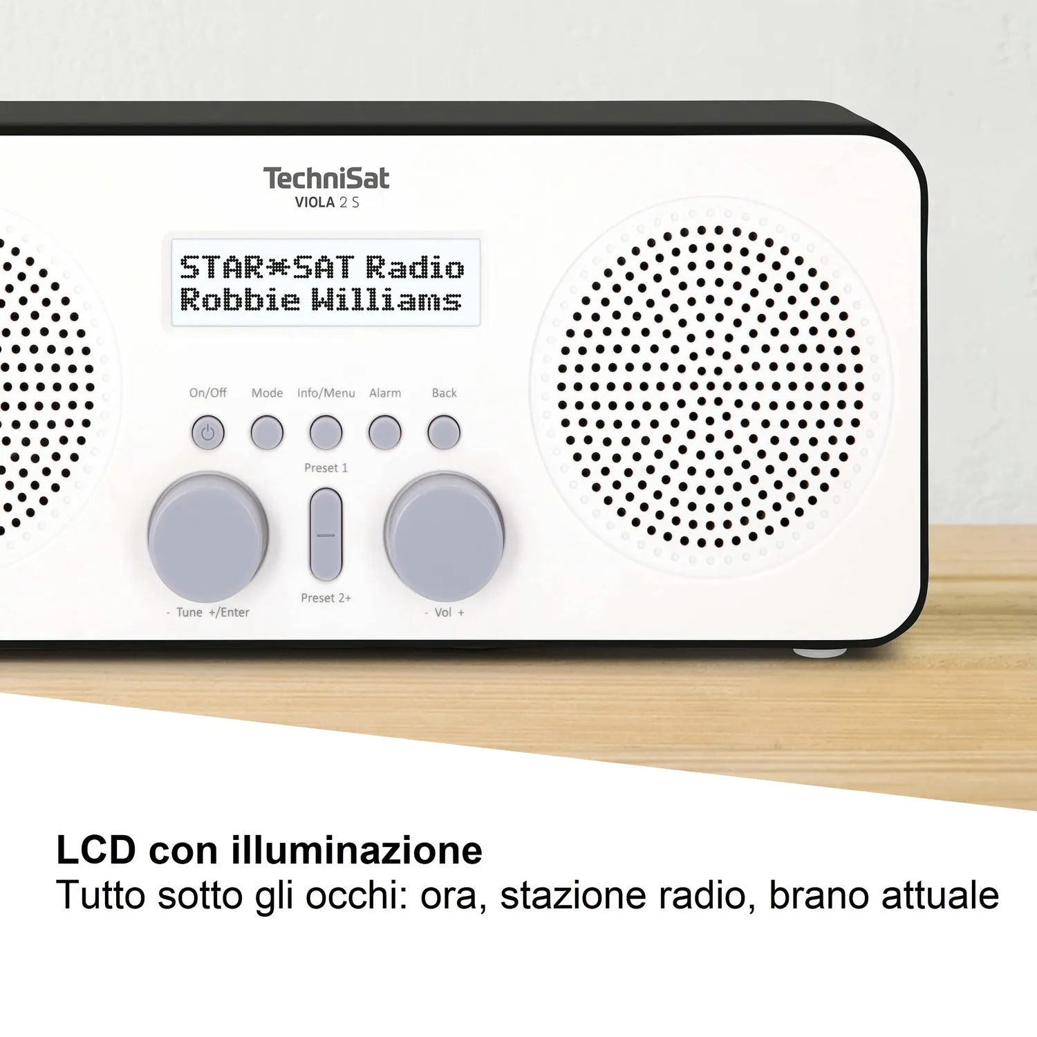 TechniSat VIOLA 2 S radio portatile bianco-nera stereo