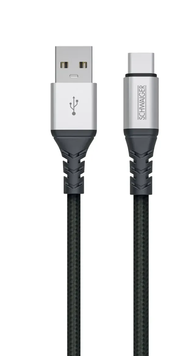 SCHWAIGER Cavo USB-C USB-A Nylon 1,2 m 5 Gbps