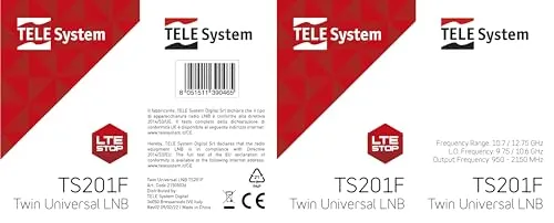 TELE System TS201F LNB Twin 2 uscite LTE Stop