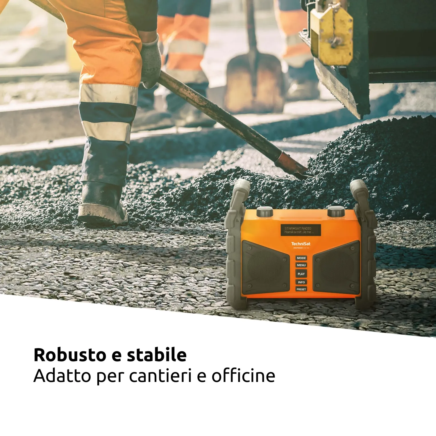 TechniSat DIGITRADIO 230 OD Radio Cantiere DAB+ Arancione IP65