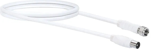 Schwaiger Cavo Antenna SAT F-IEC 90 dB 1,5 m Bianco