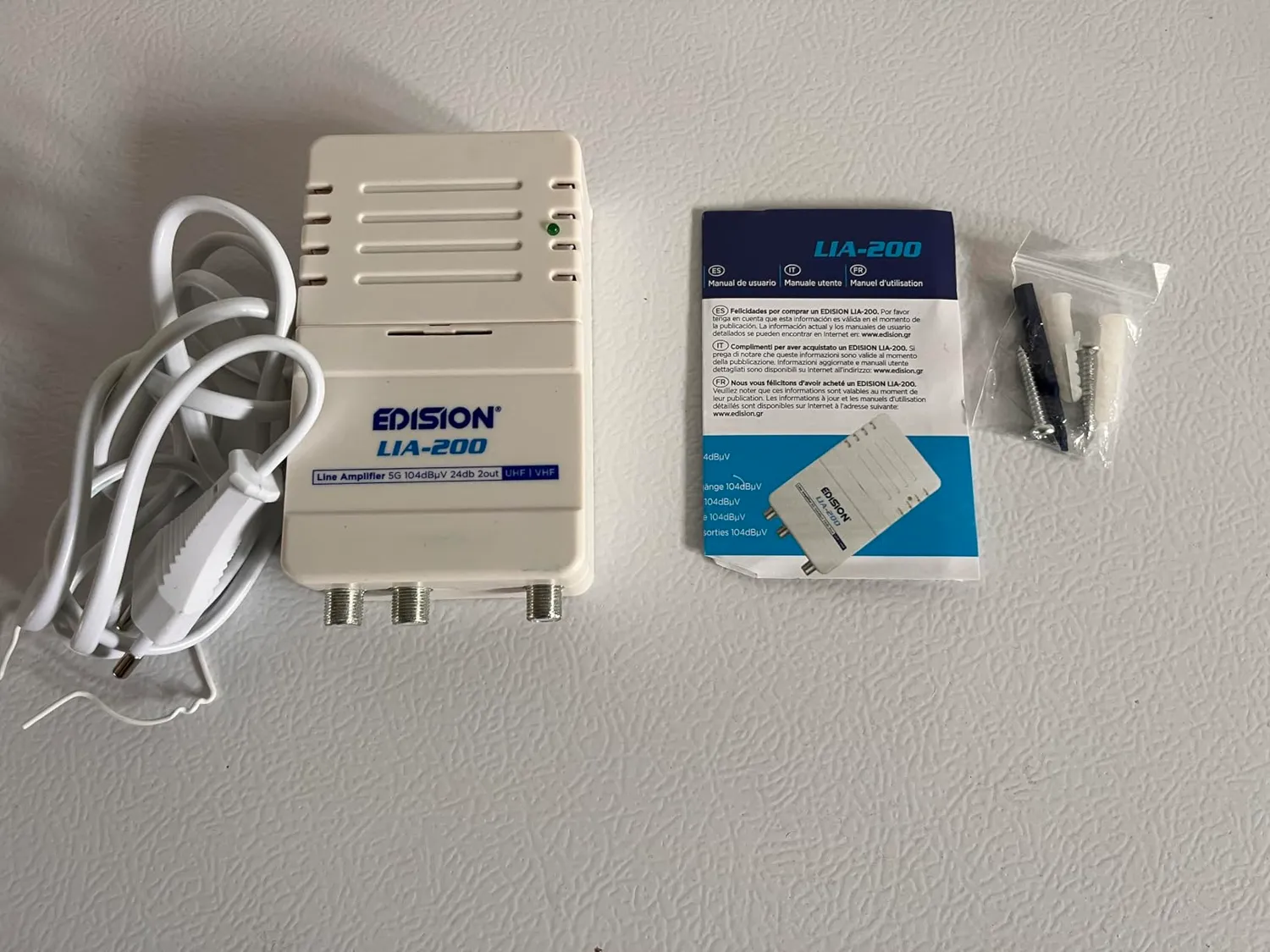 Edision LIA-200 Amplificatore Antenna 2 Uscite Filtro 5G