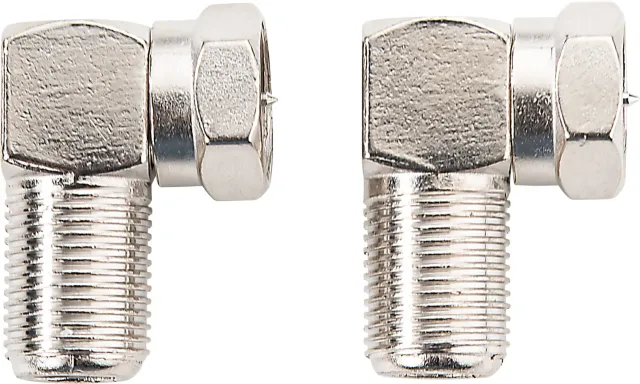 Schwaiger adattatori F angolari 90° set 2 pezzi argento