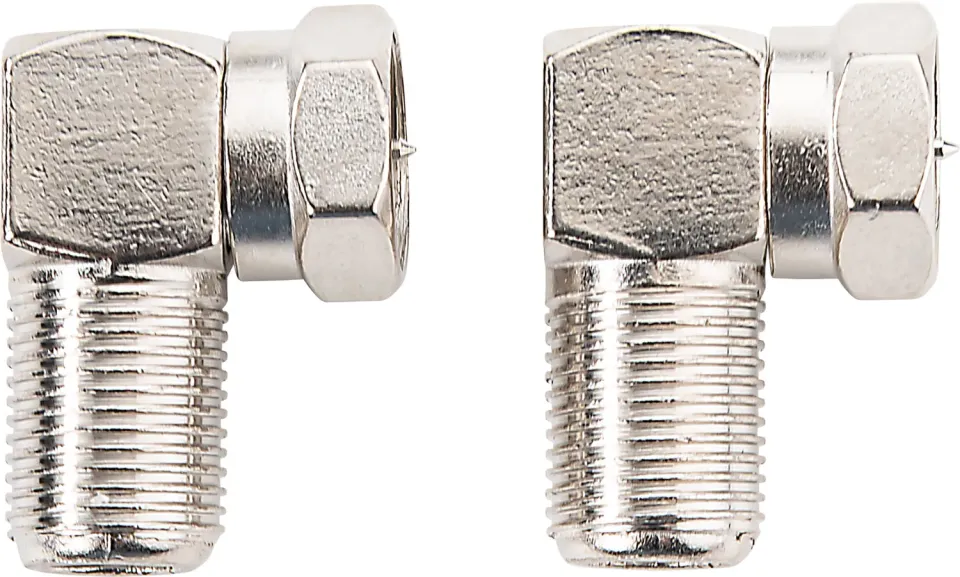 Schwaiger adattatori F angolari 90° set 2 pezzi argento
