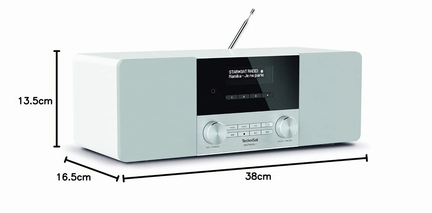 TechniSat DIGITRADIO 4 Radio DAB+ FM Bluetooth Bianca 20W