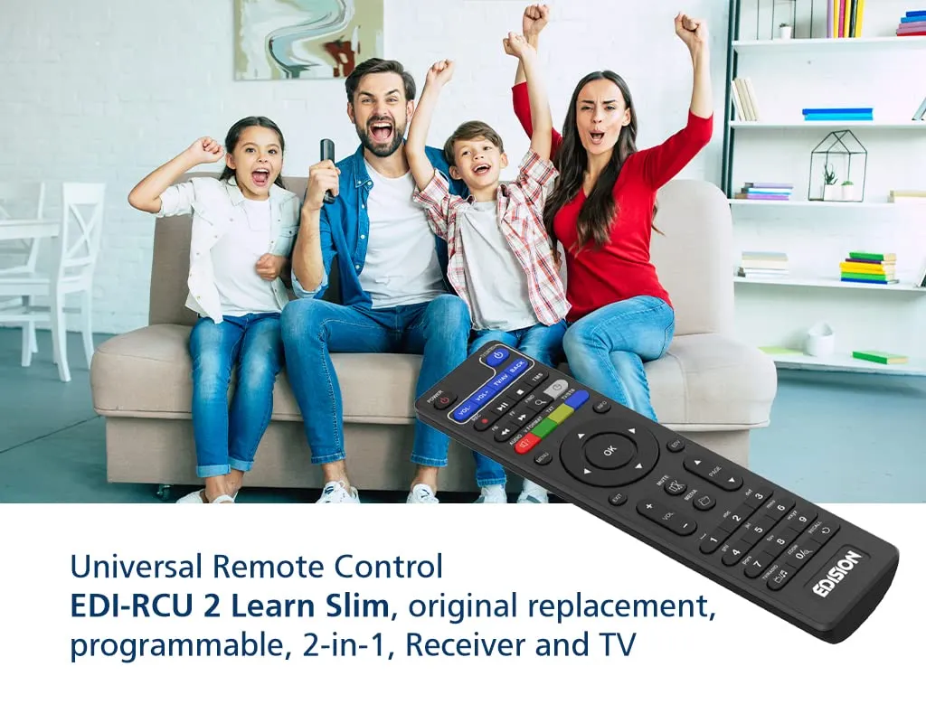 Edision EDI-RCU 2 Learn Slim Telecomando Universale 2in1