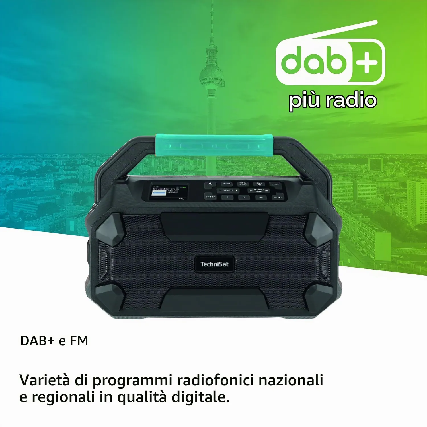 TechniSat Viola 231 OD radio cantiere DAB+ nera IPX4