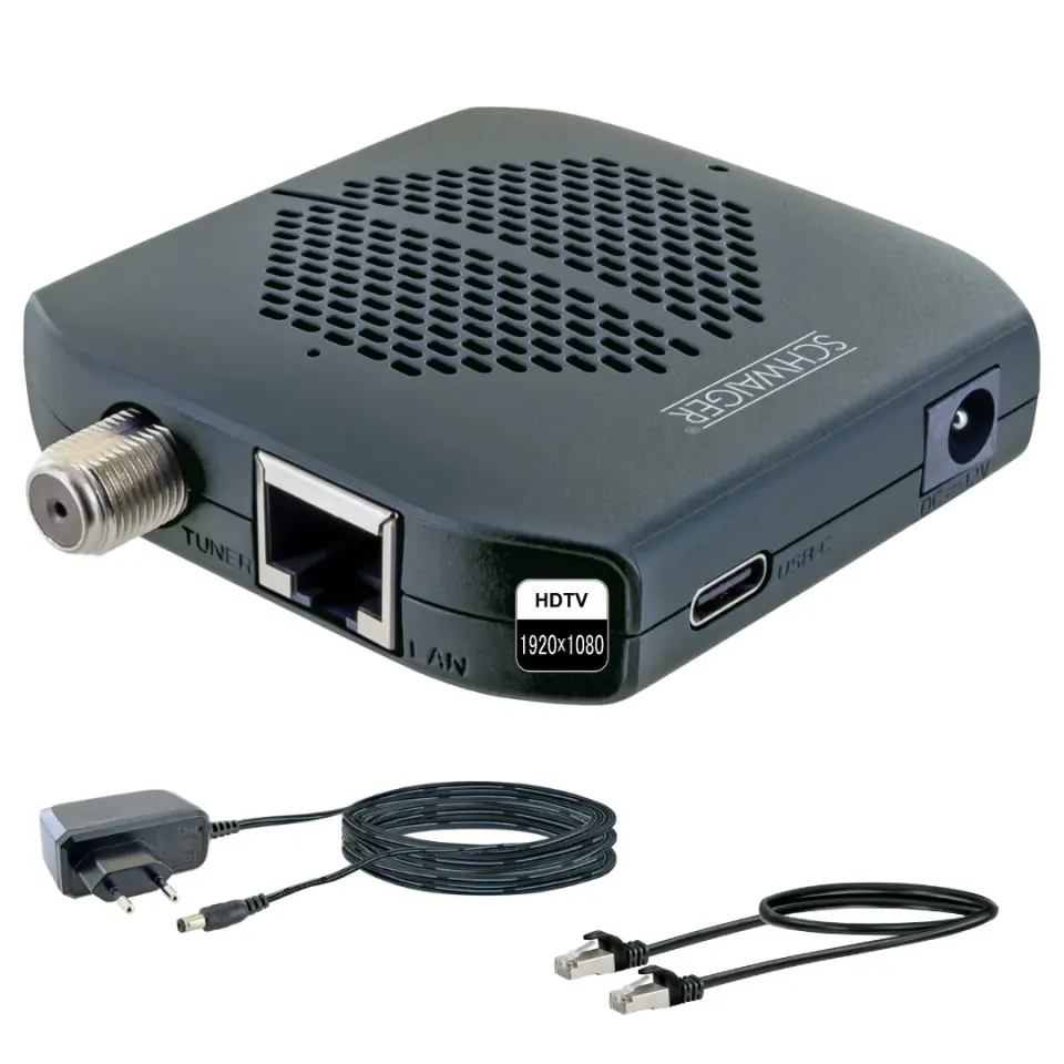 Schwaiger SAT Dongle WiFi HDTV FTA TV2Smart Nero