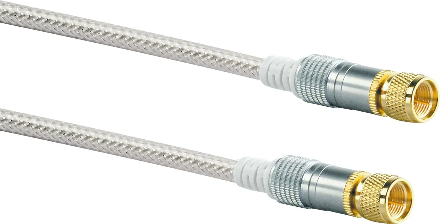 Schwaiger Cavo SAT 3 m 110 dB con F dorati argento