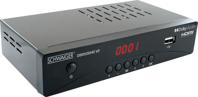 Schwaiger Ricevitore SAT Full HD FTA DVB-S2 HDMI Nero