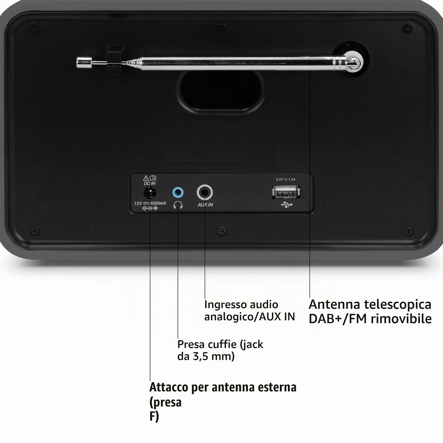 TechniSat DIGITRADIO 586 Radio ibrida argento CD Spotify USB