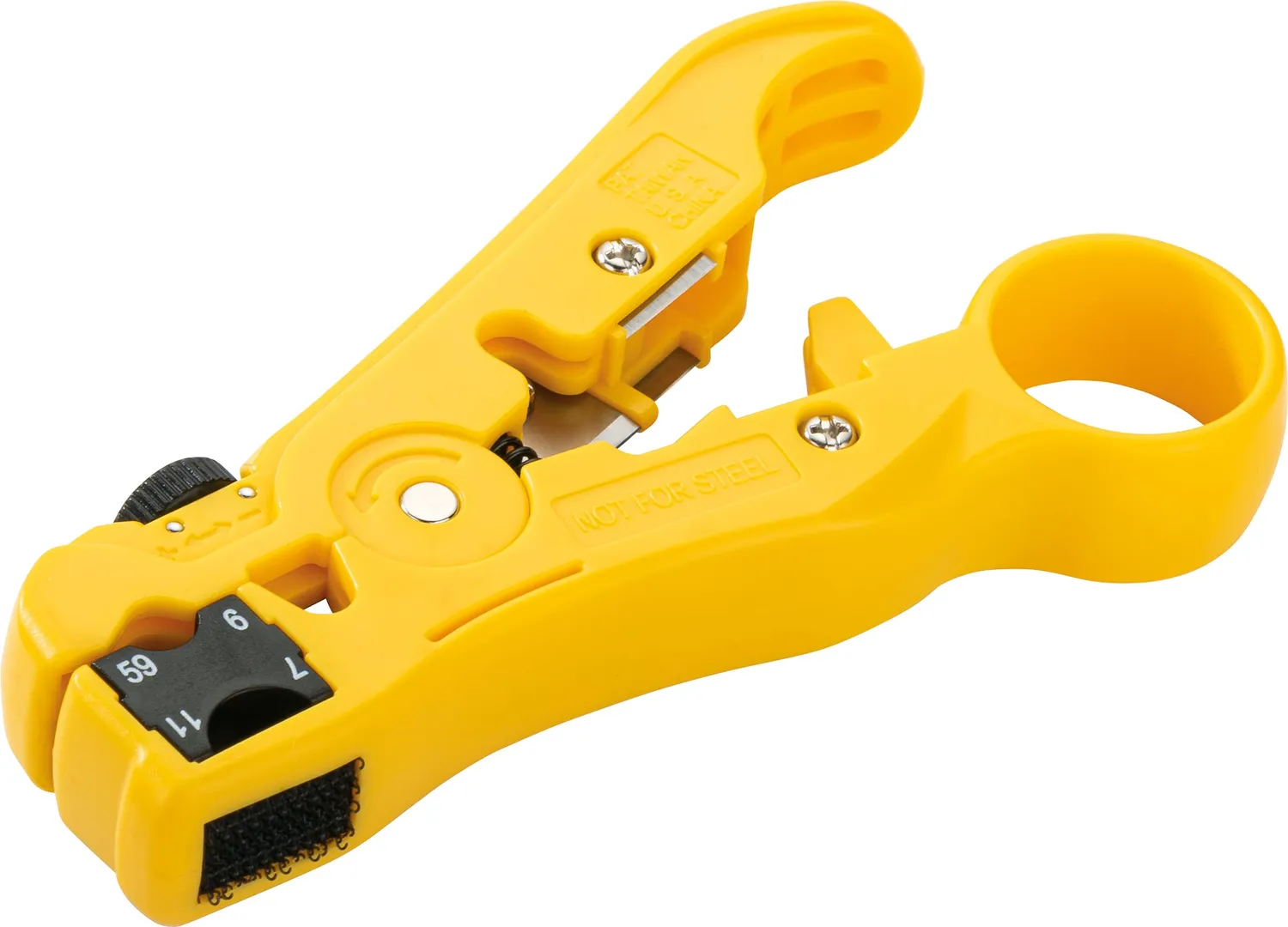 SCHWAIGER Spellacavi Universale per Cavo Coassiale RG6 Giallo