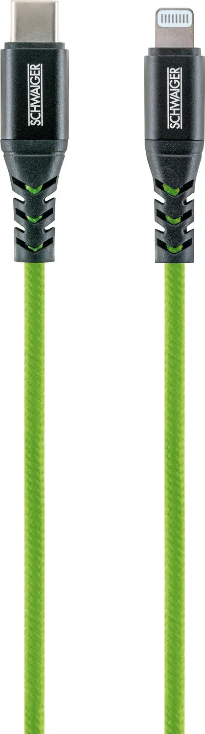 SCHWAIGER Cavo Lightning USB-C Nylon 1,2 m Blu Reale Ricarica