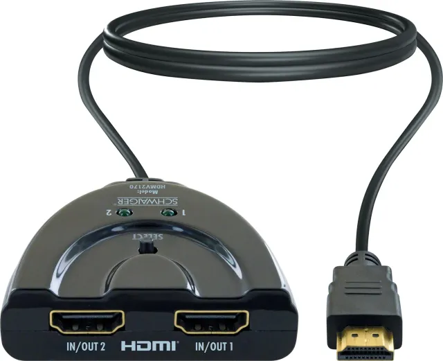 Schwaiger switch HDMI 2 in 1 out adattatore 4K