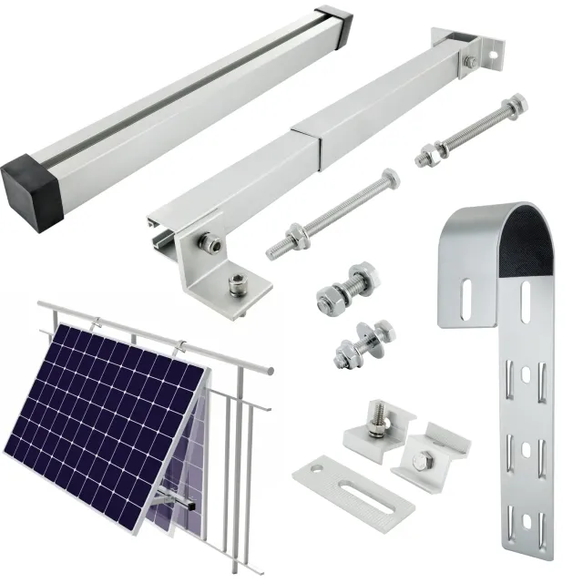 Schwaiger SOGM0200 staffa ringhiera pannello solare argento 30 kg