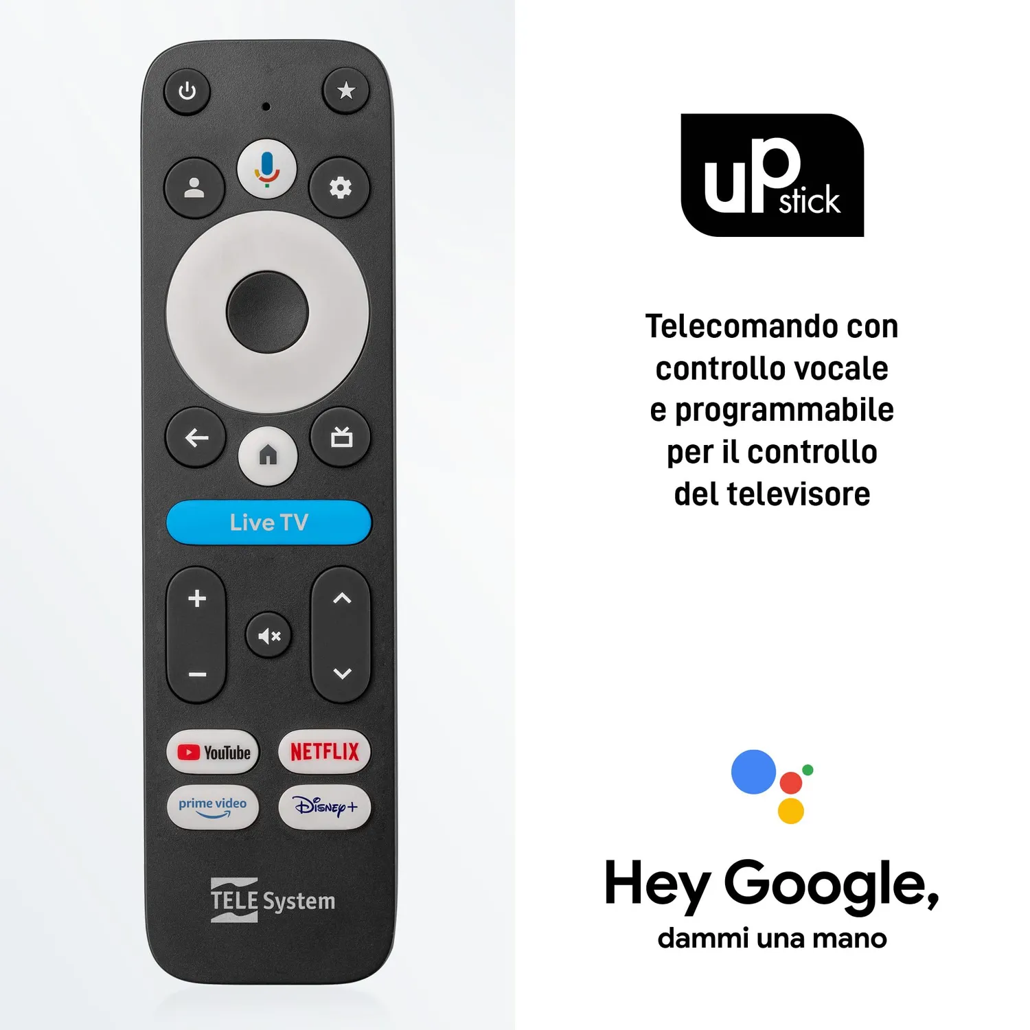 TELE System UP Stick Chiavetta Google TV 4K 32GB Dolby Vision