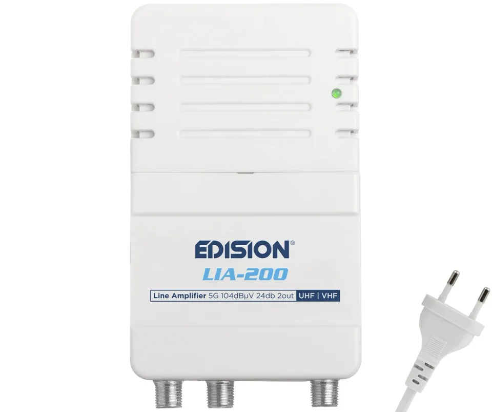 Edision LIA-200 Amplificatore Antenna 2 Uscite Filtro 5G