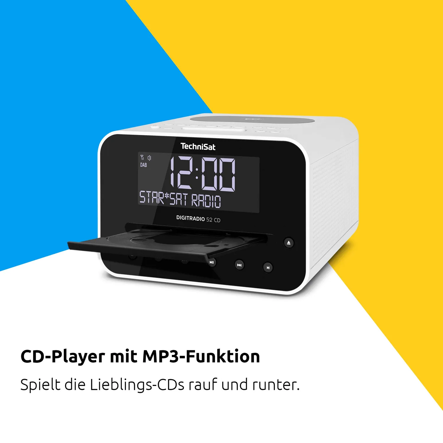 TechniSat DigitRadio 52 CD Radiosveglia DAB+ Bluetooth Bianca