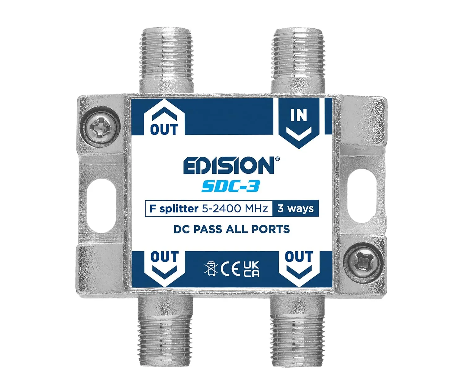 Edision SDC-8 Partitore Antenna TV SAT 8 Uscite F 5-2400MHz