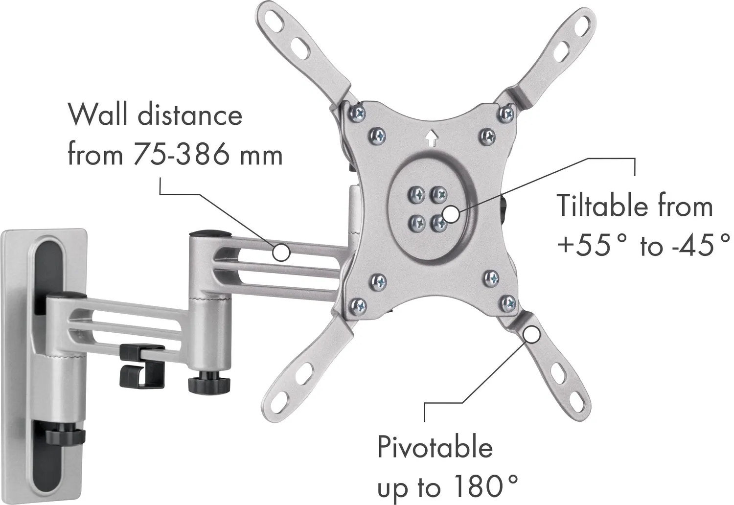 Schwaiger Supporto TV Camper 13-43" Girevole 30 kg