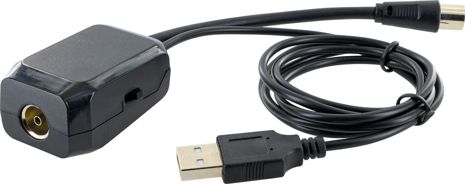 Schwaiger Antenna Esterna DVB-T2 DAB+ attiva nera