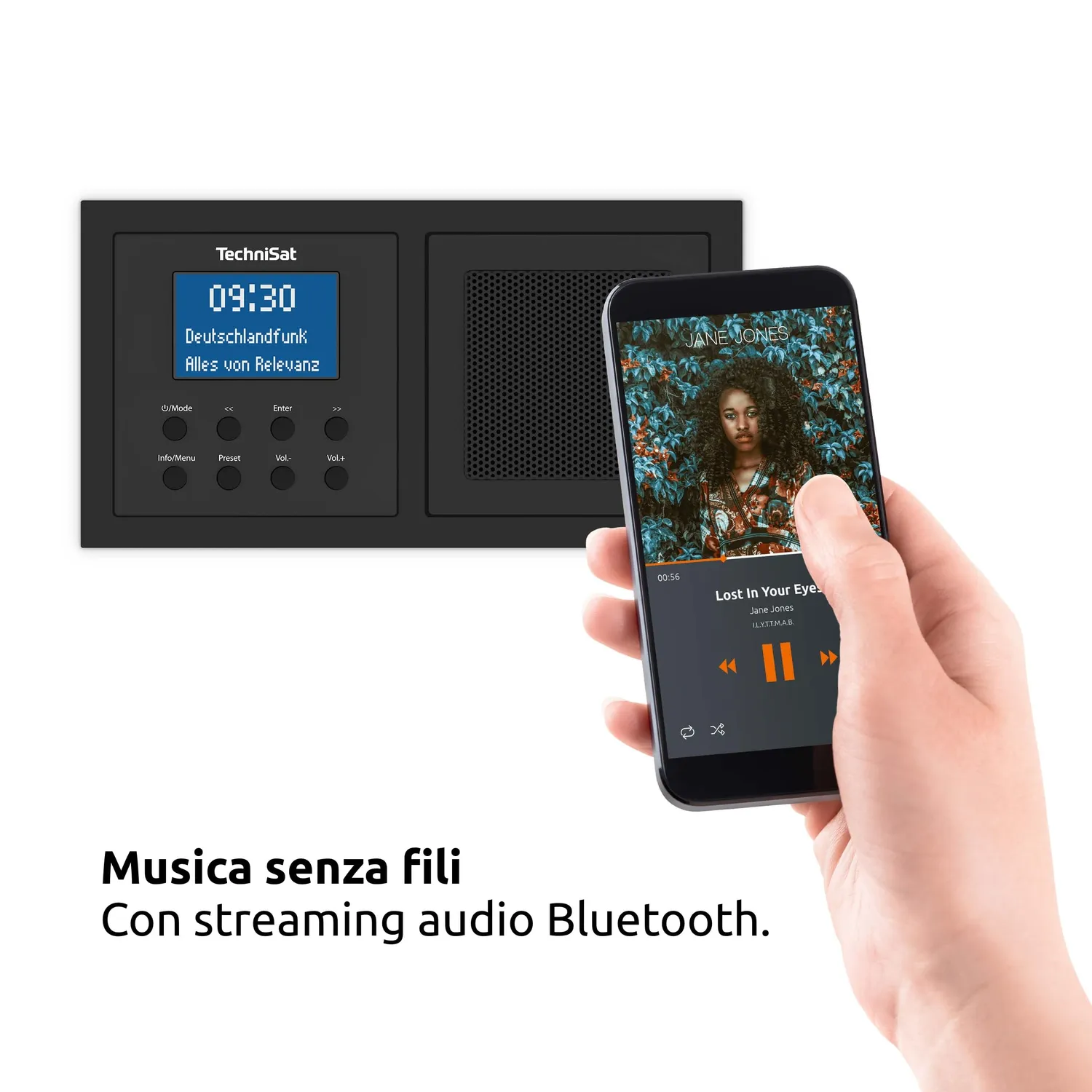 TechniSat DIGITRADIO UP 1 radio da incasso bianca Bluetooth