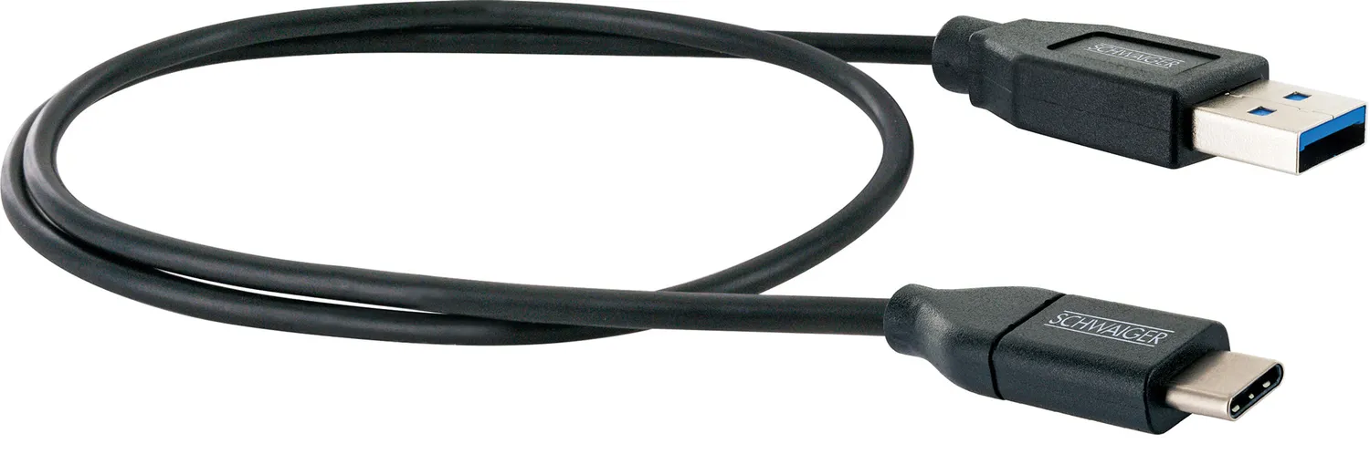 Schwaiger cavo USB-C ricarica sincro 0,5 m nero 3A