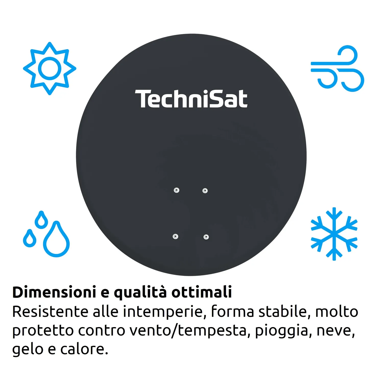 TechniSat Technitenne 60 Parabola Satellitare 60cm 2 Utenti