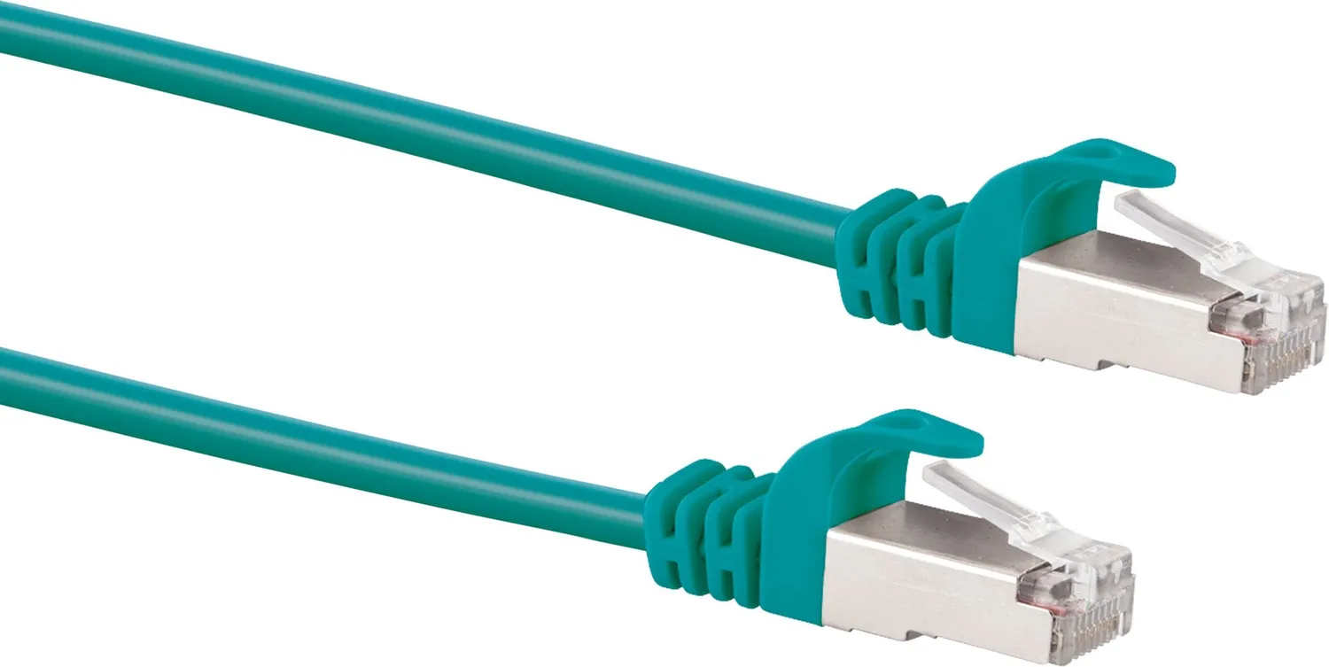 Schwaiger cavo di rete Cat 6 slim 2 m verde