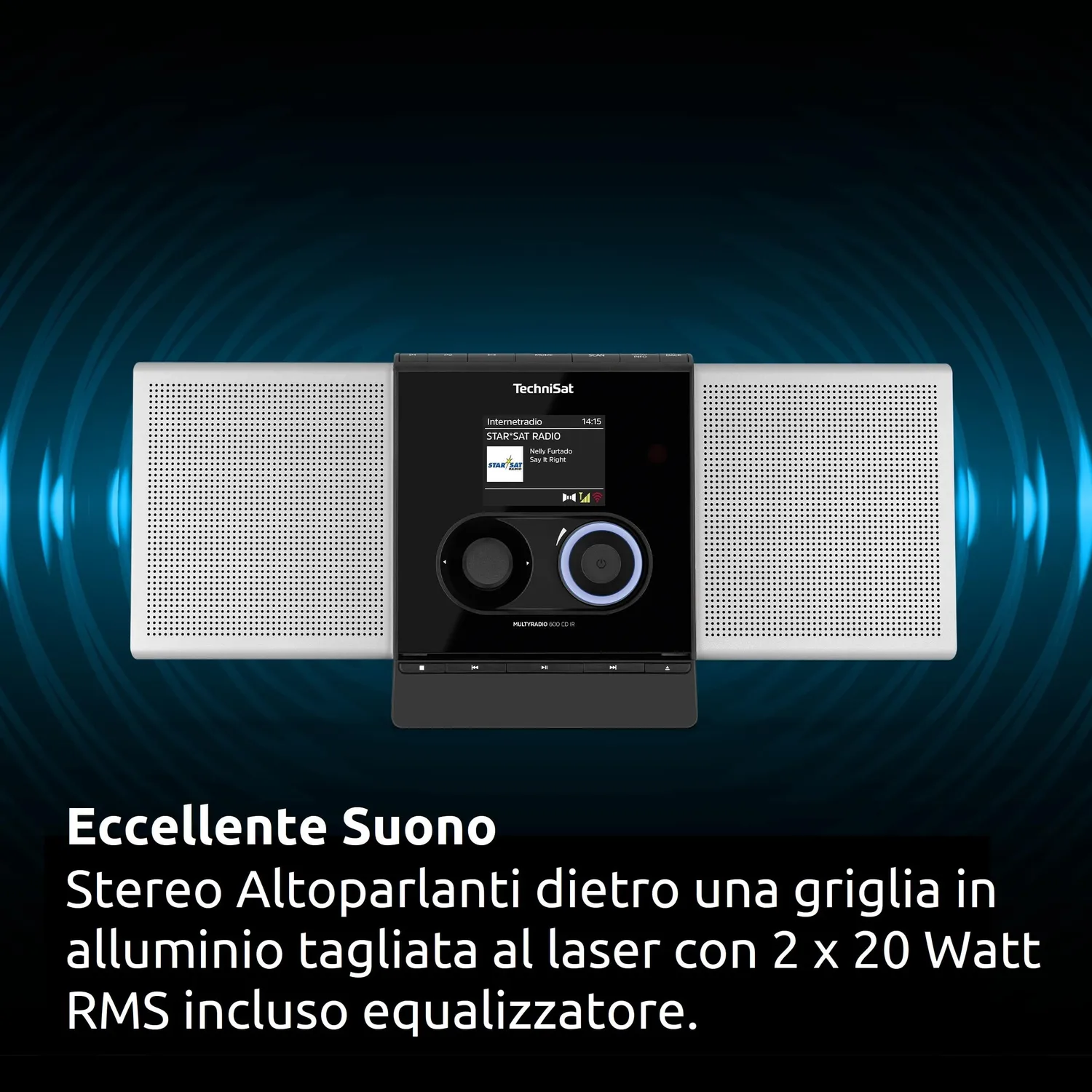 TechniSat MultyRadio 600 CD IR radio internet DAB+ argento
