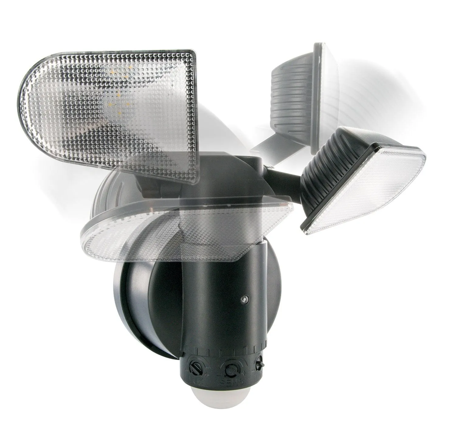 Schwaiger luce LED sensore doppia 400 lm IPX4 nera