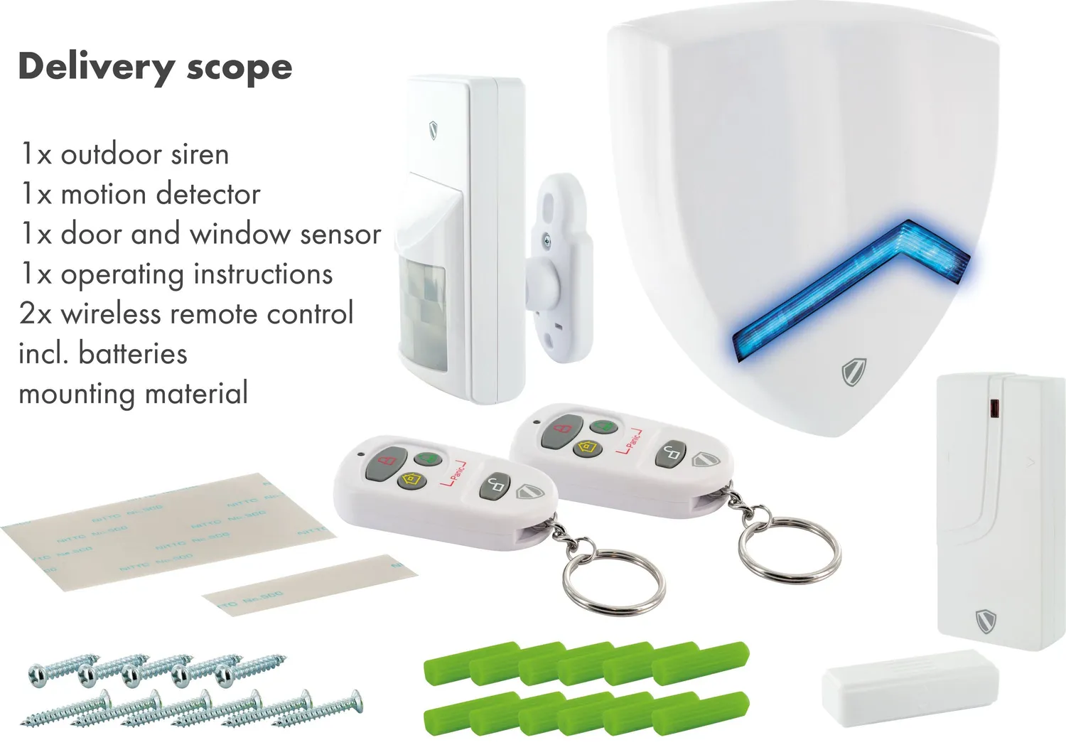 Schwaiger Green Guard antifurto wireless sirena 120dB