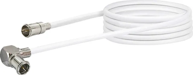 Schwaiger cavo modem antenna TV 5 m spina 90° bianco