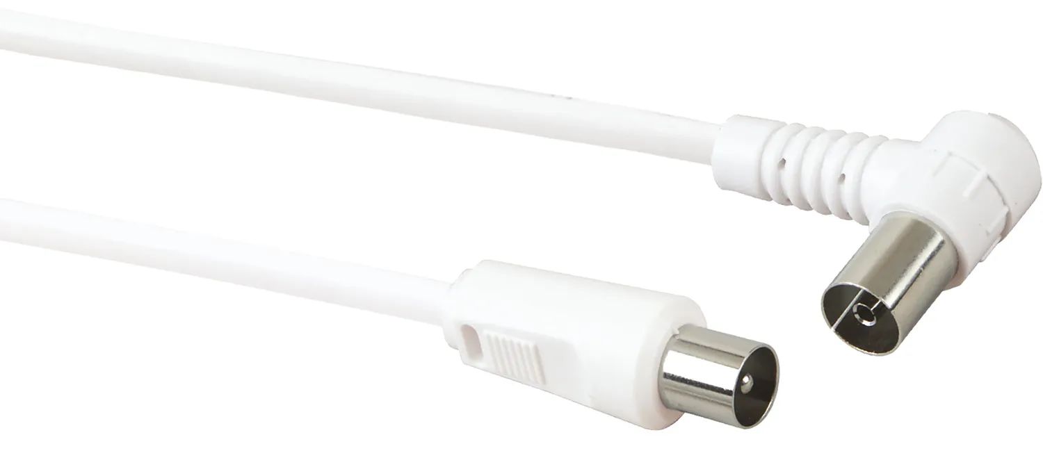 Schwaiger Cavo Antenna TV IEC 75 dB Bianco 1,5 m