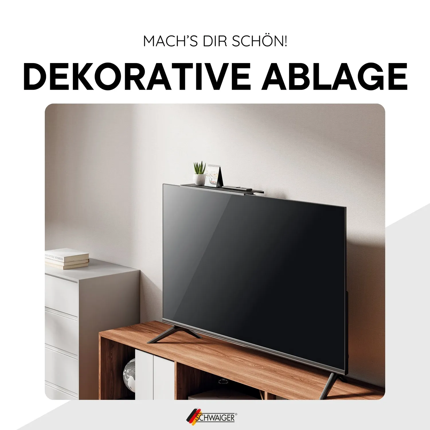 SCHWAIGER Mensola TV Topper 45 cm Portata 9 kg