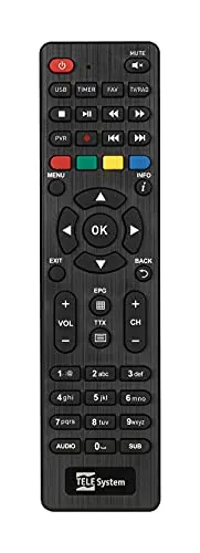 Telesystem TS6822 TWIN Decoder Terrestre DVB-T2 Nero PVR