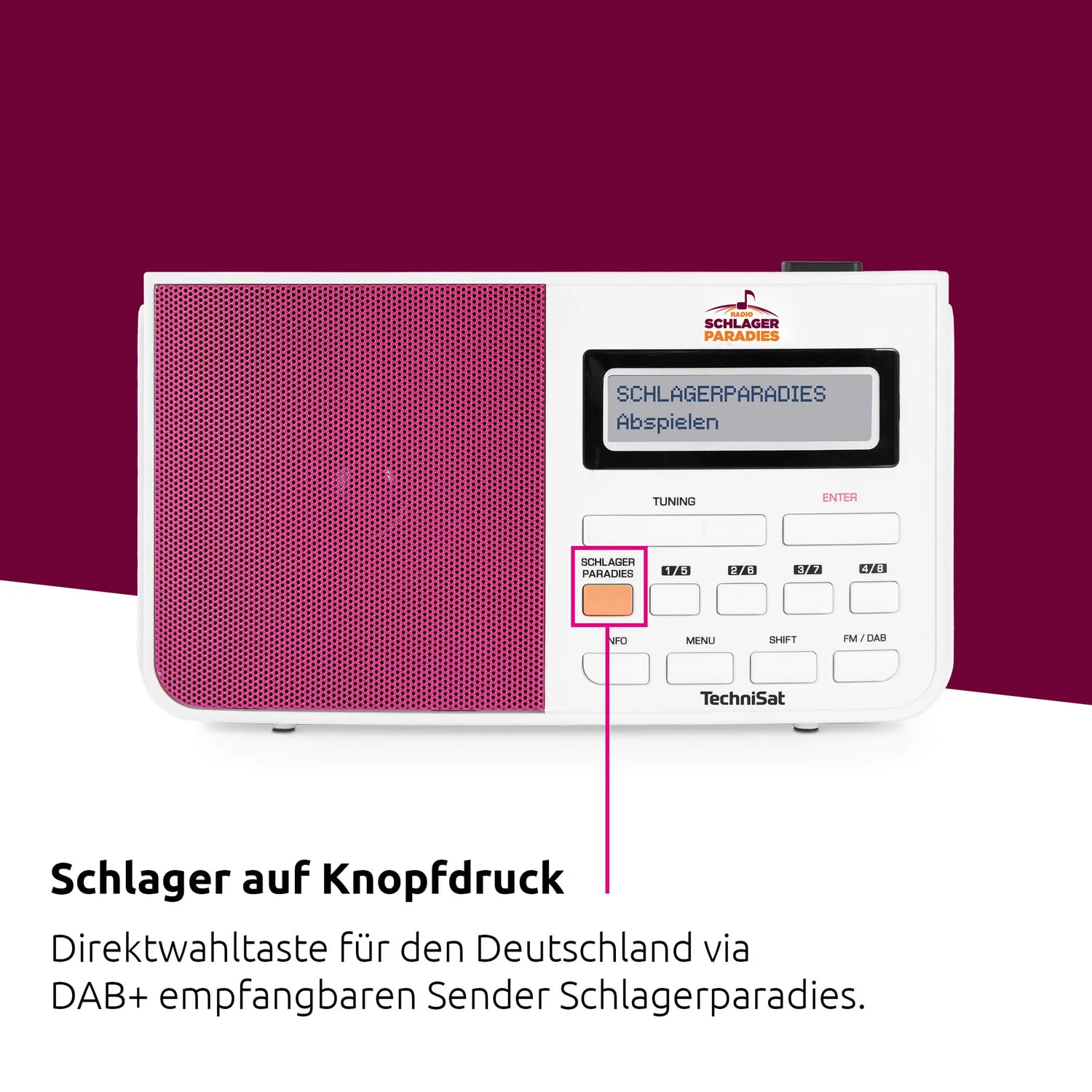 TechniSat DigitRadio 210 radio DAB+ FM Schlager bianco