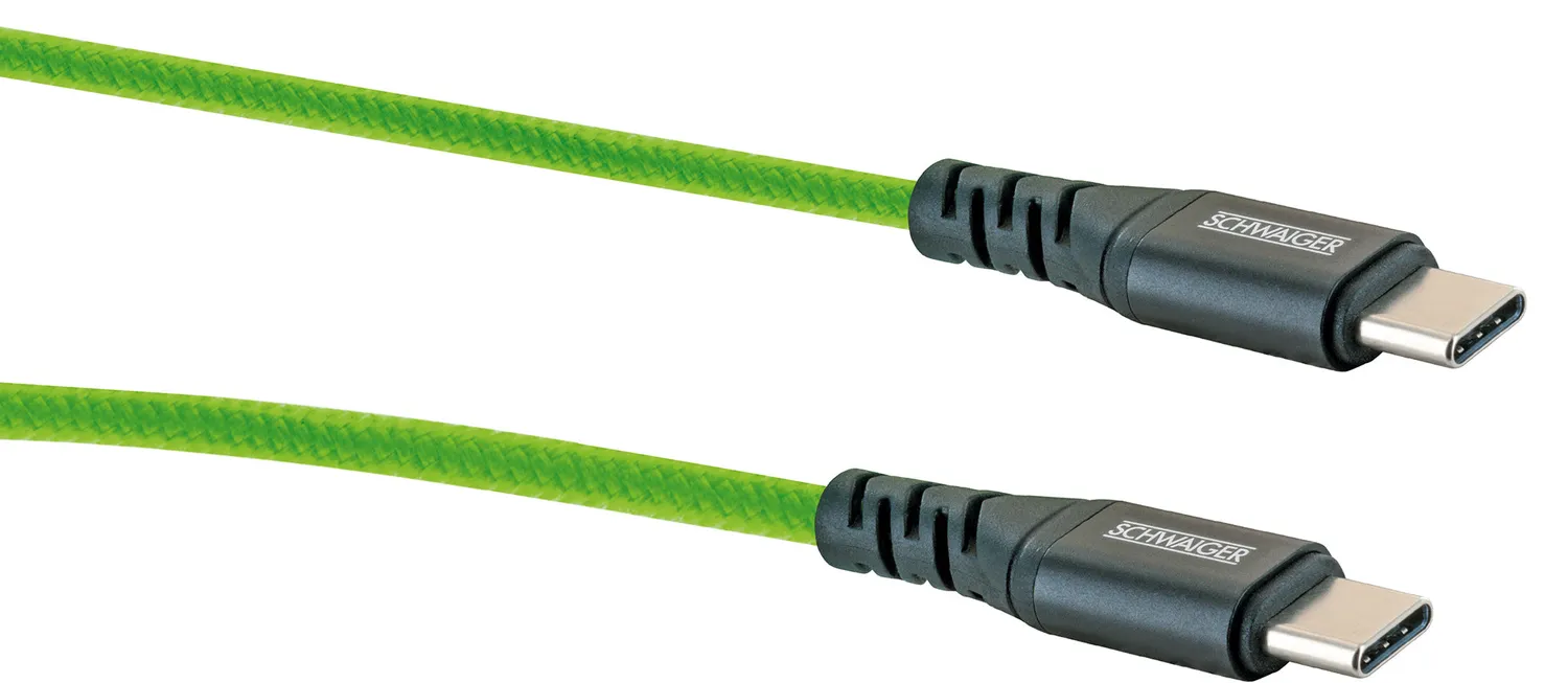 Schwaiger Cavo USB-C Nylon 1,2 m Ricarica e Sincronizzazione