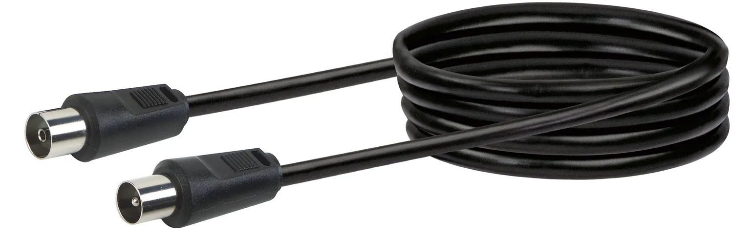 Schwaiger cavo antenna TV IEC 75 dB nero 3 m