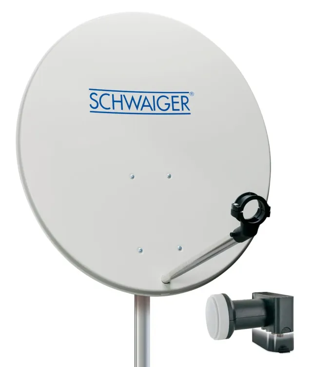 SCHWAIGER Parabola SAT 72 cm + LNB Quad 4 utenti