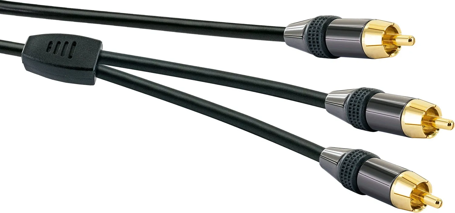 SCHWAIGER CINCH Cavo Y subwoofer 3 m dorato
