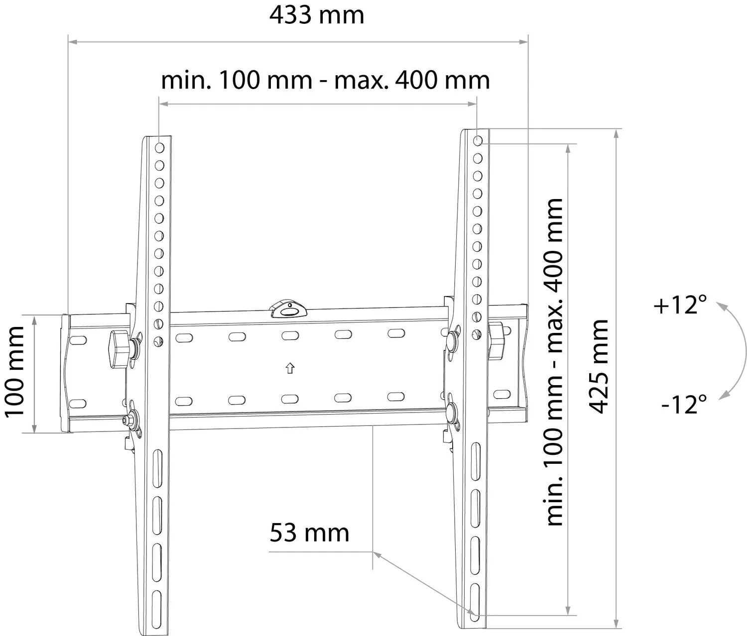 Schwaiger TILT 4 Supporto TV Parete 32-75" VESA 400x400