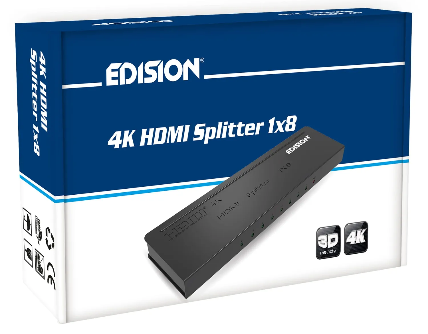 Edision Splitter HDMI 1x2 4K Ultra HD 2160p HDR