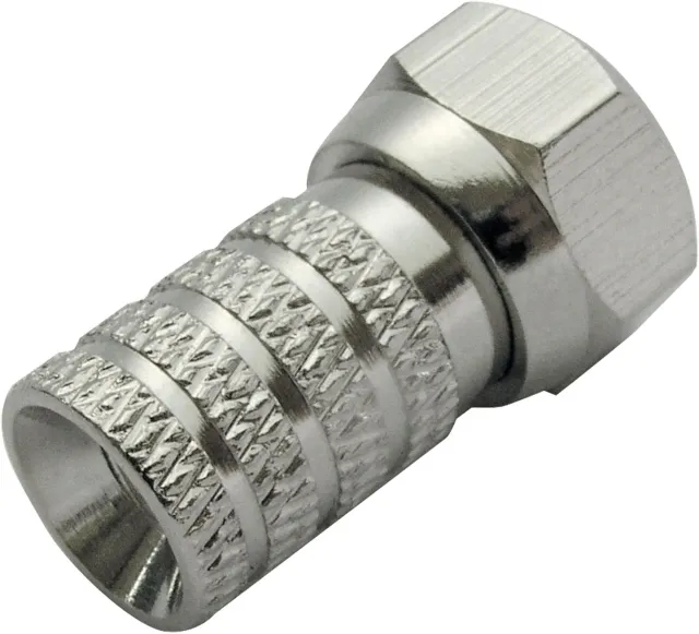 SCHWAIGER Connettori F a Vite Ø4 mm Set 50 Pezzi Argento