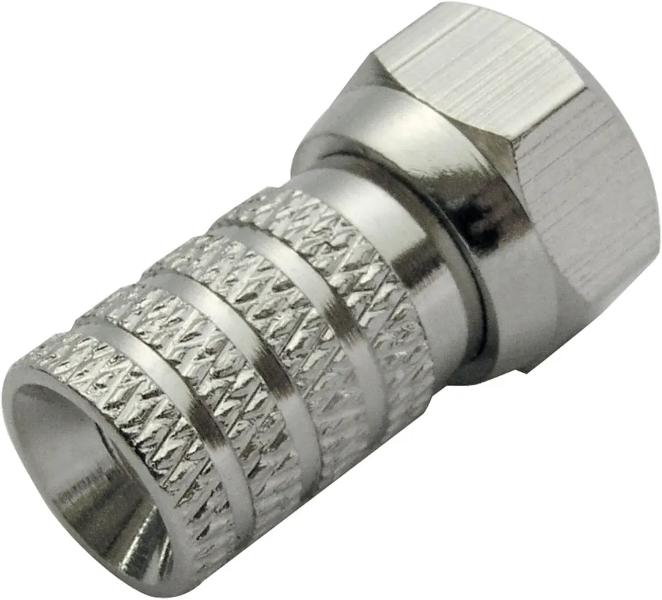 SCHWAIGER Connettori F a Vite Ø4 mm Set 50 Pezzi Argento
