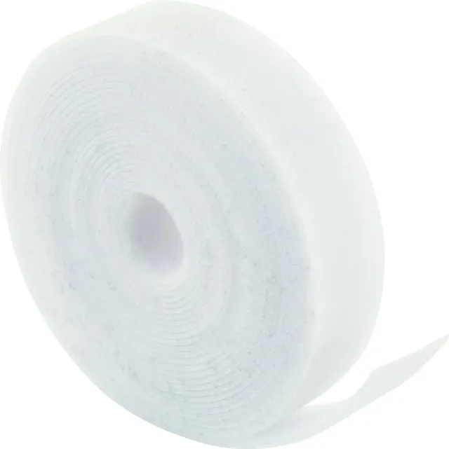 Schwaiger Nastro Velcro Adesivo Bianco 3m x 12mm Riutilizzabile