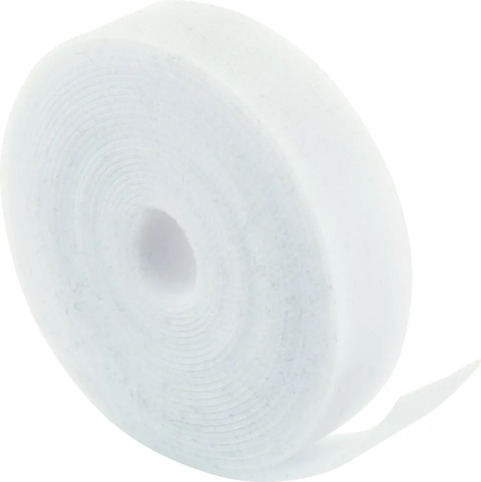 Schwaiger Nastro Velcro Adesivo Bianco 3m x 12mm Riutilizzabile