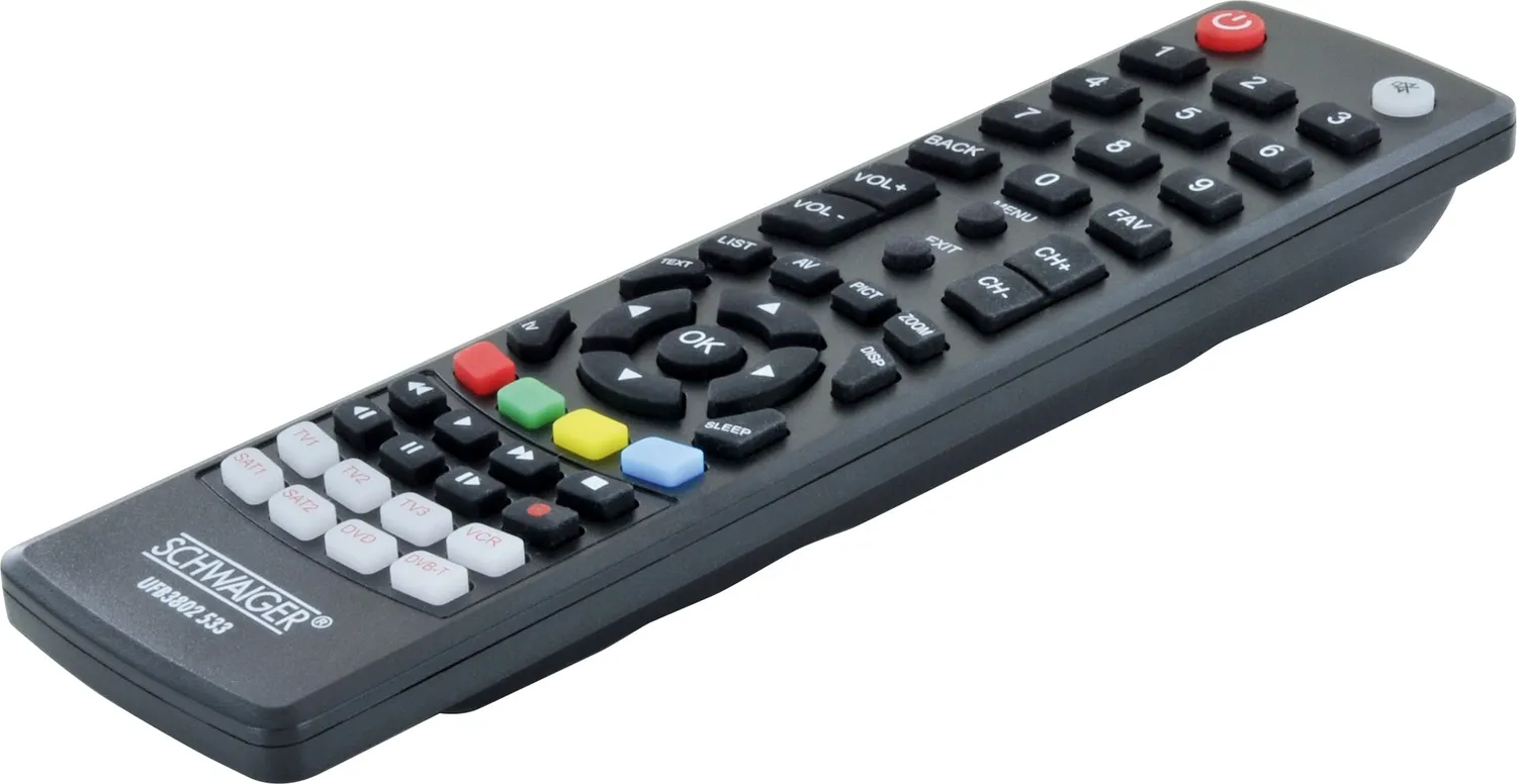 SCHWAIGER Telecomando Universale 8 in 1 Infrarossi Nero